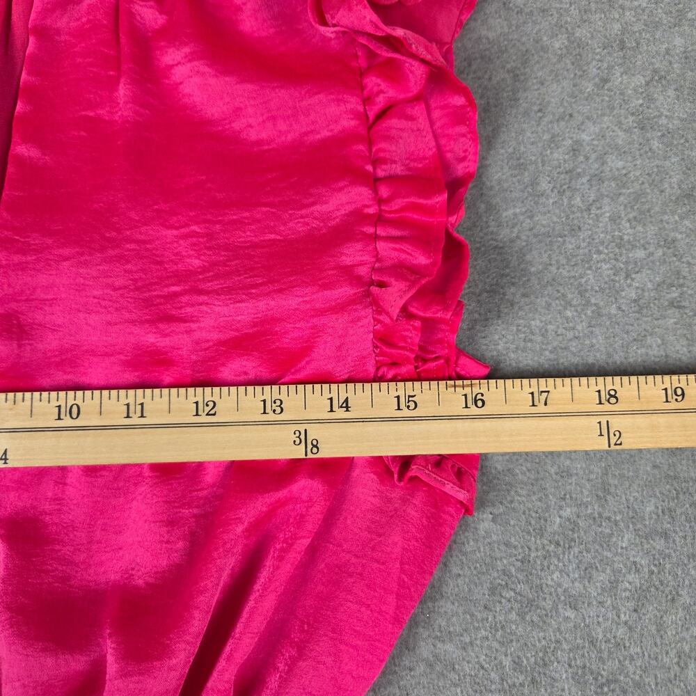 Steve Madden XS Pink Prairie Dreams Flutter Sleeve Mini Dress - Picture 9 of 11